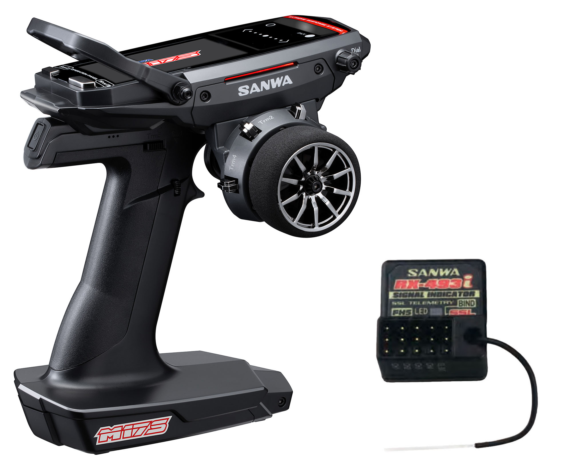 Sanwa M17S Radio + RX-493i Receiver & Preinstalled Battery | MIBOSPORT